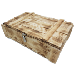 Ящик деревянный подарочный с крышкой и наполнителем - 1500